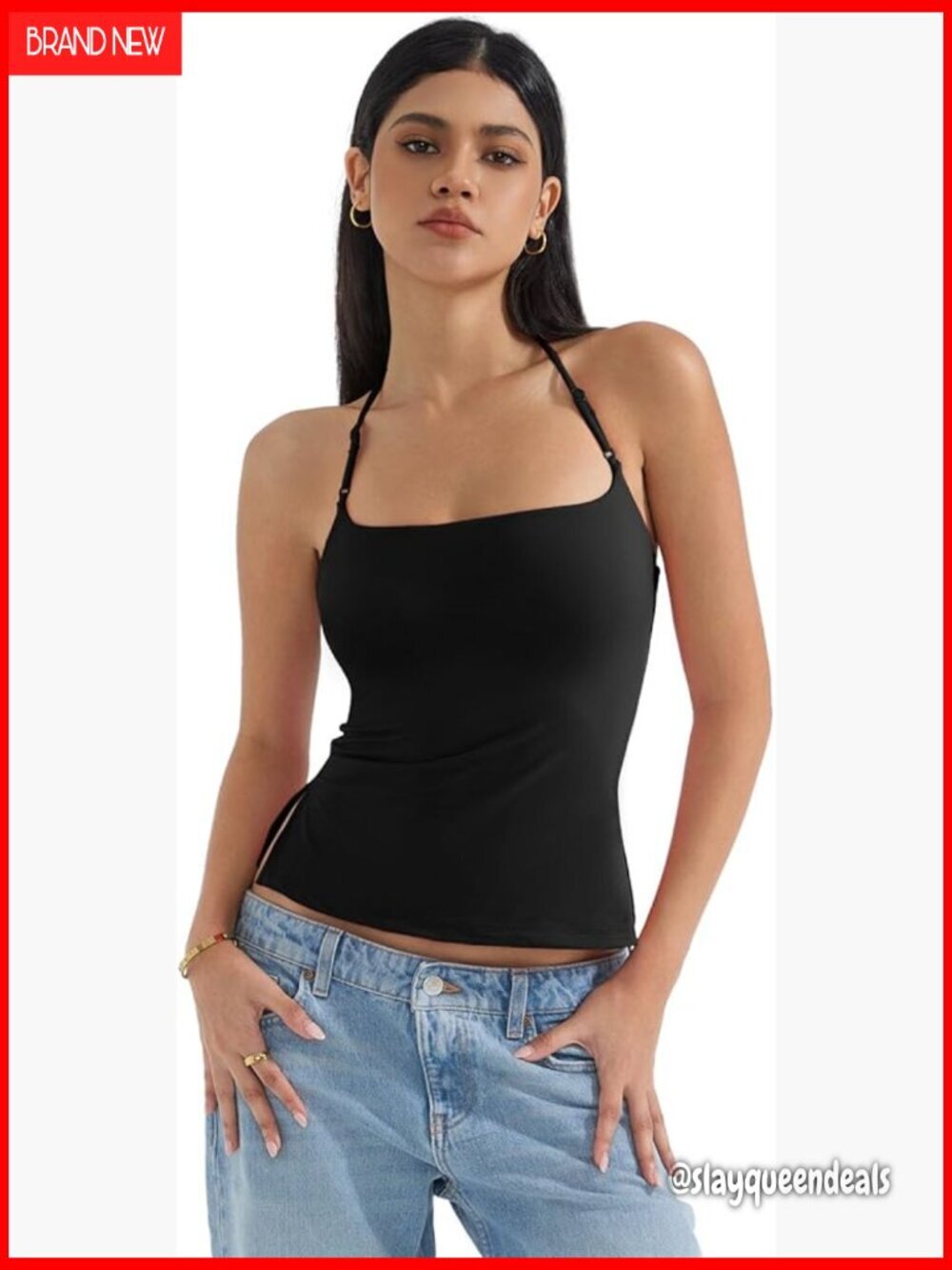 Halter Backless Crop Top Double Lined Stretchy Camisole Going Out